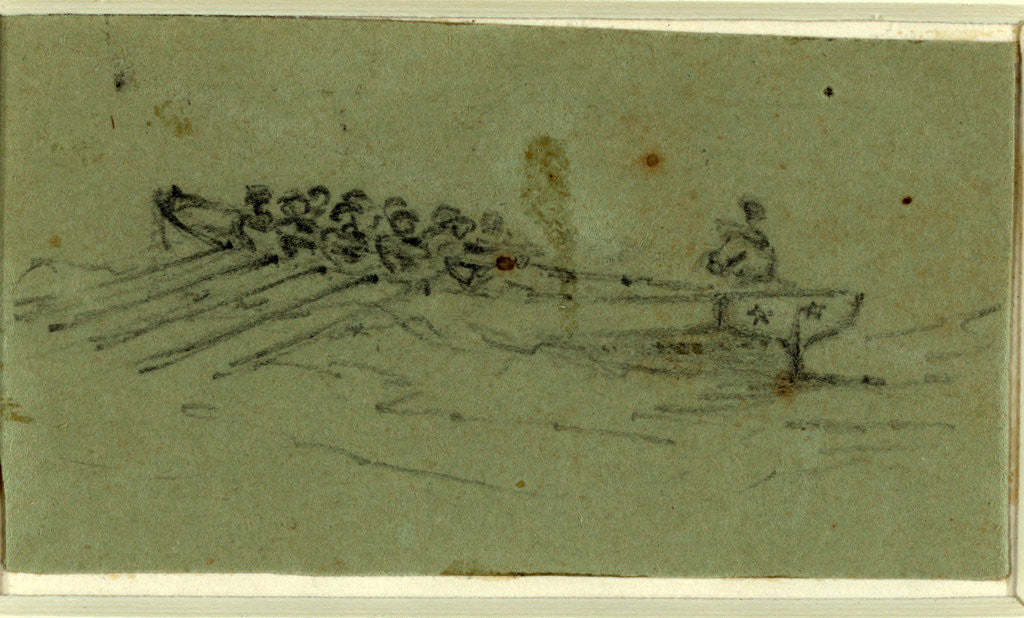 Detail of Longboat by Alfred R Waud