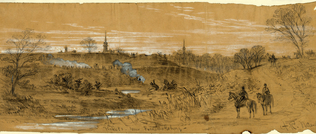 Detail of Pickets near Fredericksburg, 1862 ca. December by Alfred R Waud
