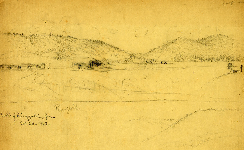 Detail of Battle of Ringgold, Ga, Nov. 26, 1863, ca. 1863 November by Alfred R Waud