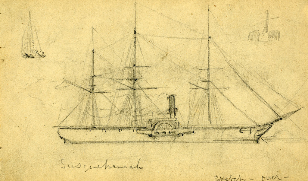Detail of Susquehannah by Alfred R Waud