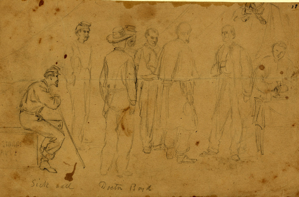 Detail of Sick call, Doctor Boyd by Alfred R Waud