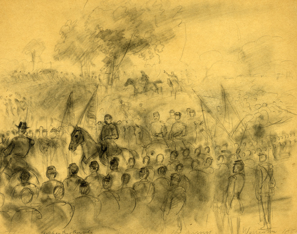 Detail of Farewell to the Army. Warrenton, 1862, 1862 November 10 by Alfred R Waud