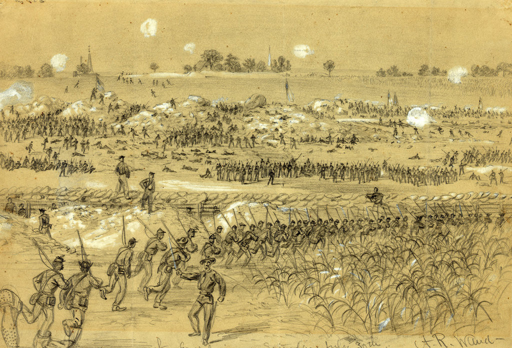 Detail of Scene of the explosion Saturday July 30th 1864 by Alfred R Waud