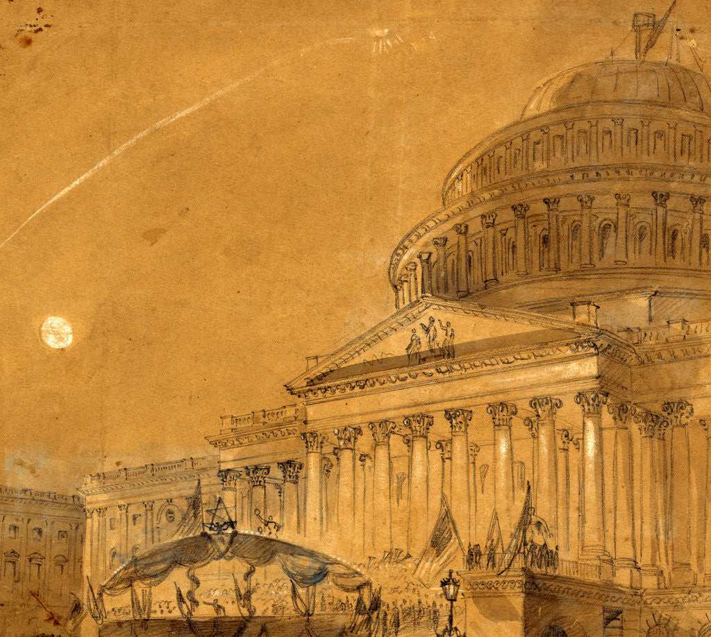 Detail of Great War Meeting at Washington, District of Columbia, August 6, 1862, 1862 August 6 by Alfred R Waud