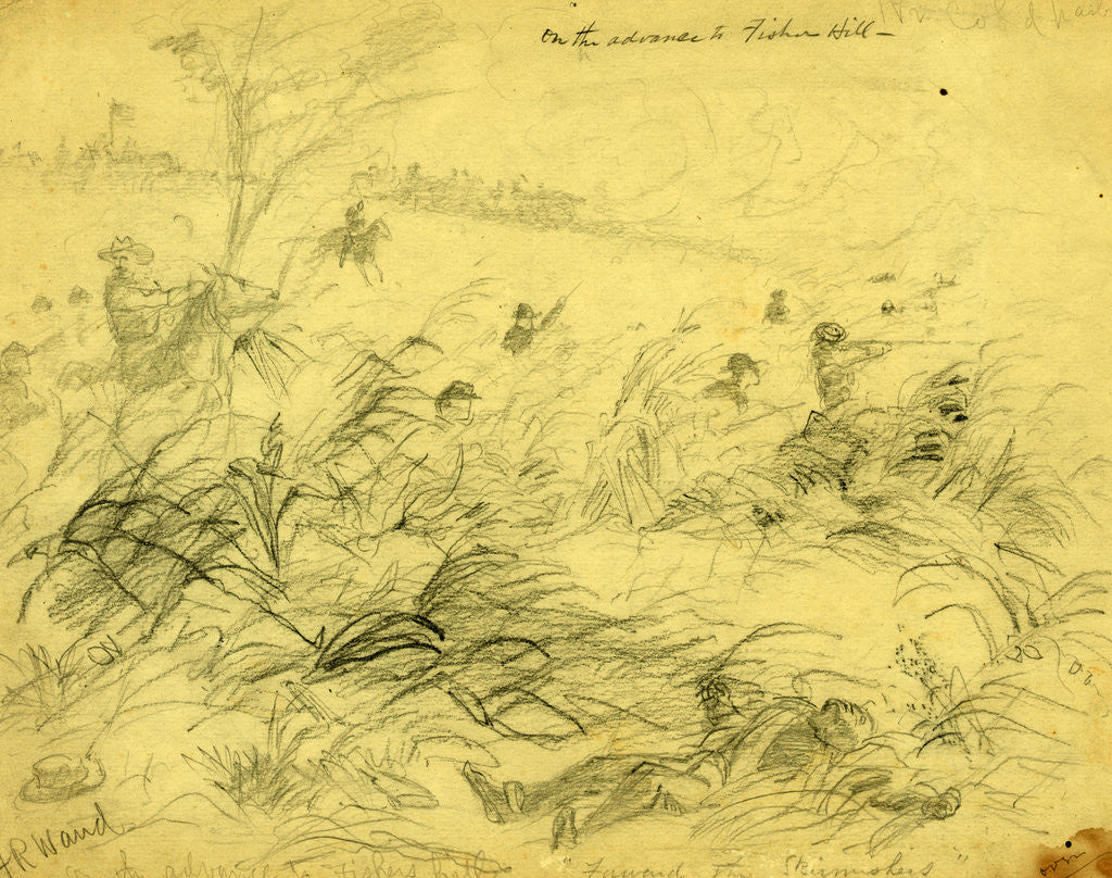 Detail of On the advance to Fishers Hill, 1864 September 2 by Alfred R Waud