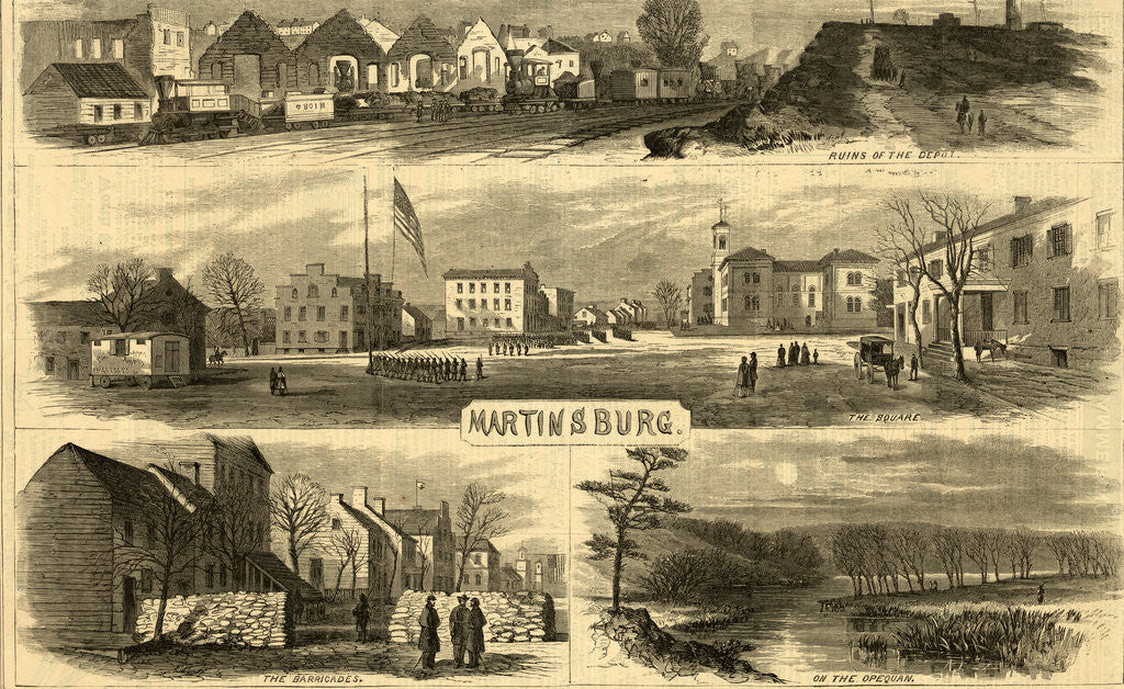 Detail of Views in and around Martinsburg, Virginia, 1864 December 3 by Alfred R Waud