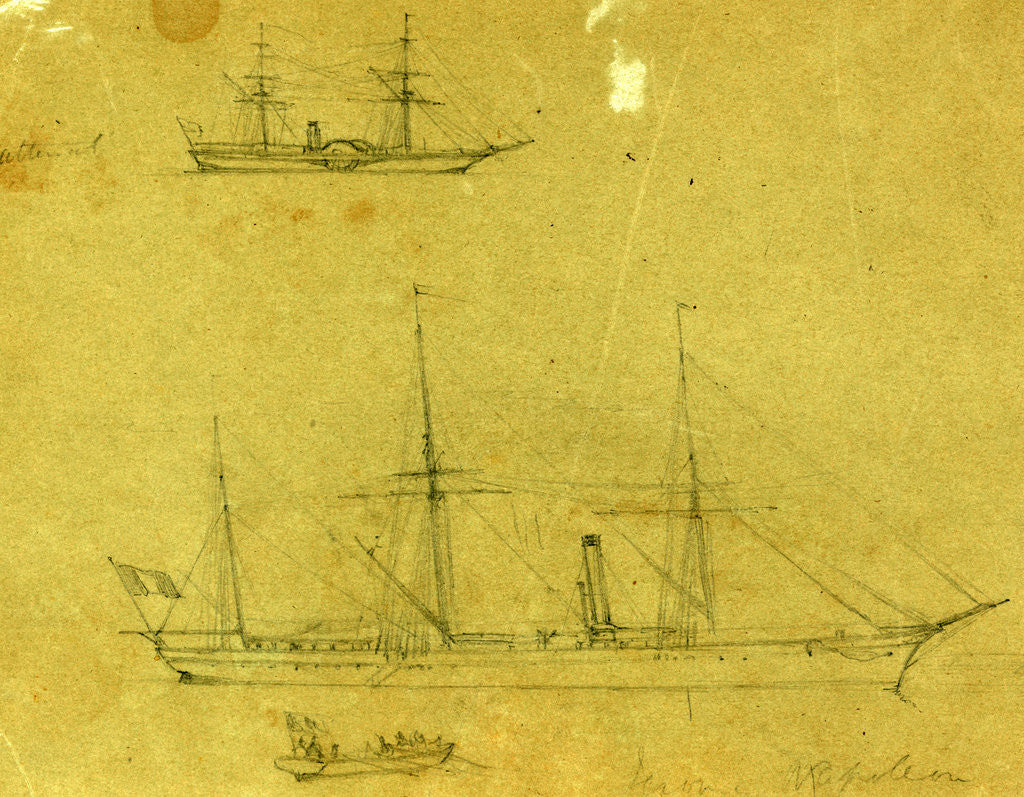 Detail of Cattena? and Jerome Napoleon by Alfred R Waud