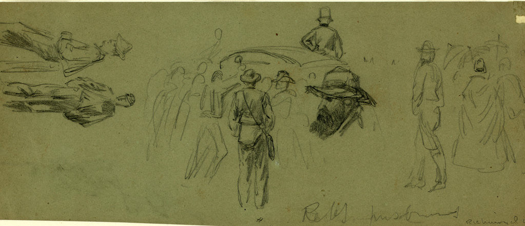 Detail of Rebs prisoners by Alfred R Waud