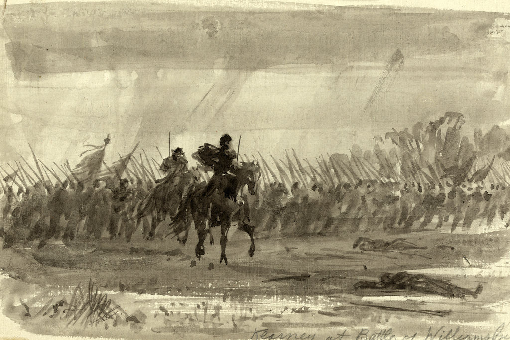 Detail of Kearney at Battle of Williamsburg by Alfred R Waud