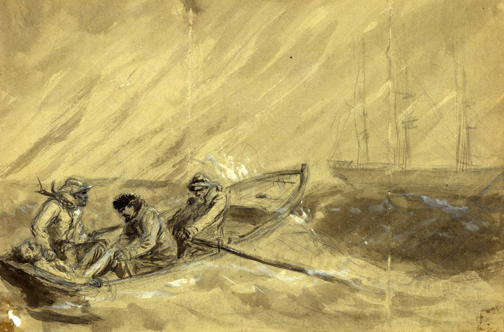 Detail of Incident in the blockade by Alfred R Waud