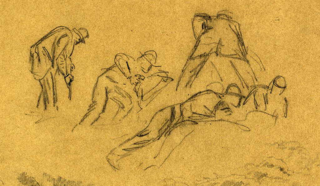 Detail of Five men digging by Alfred R Waud