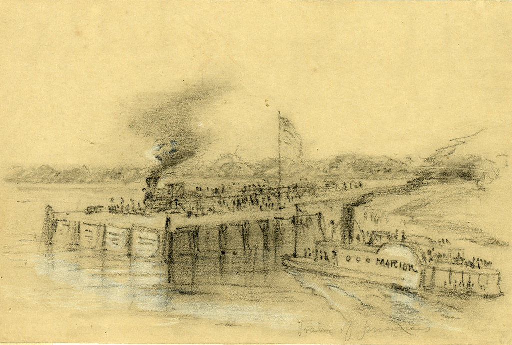 Detail of Train of prisoners by Alfred R Waud