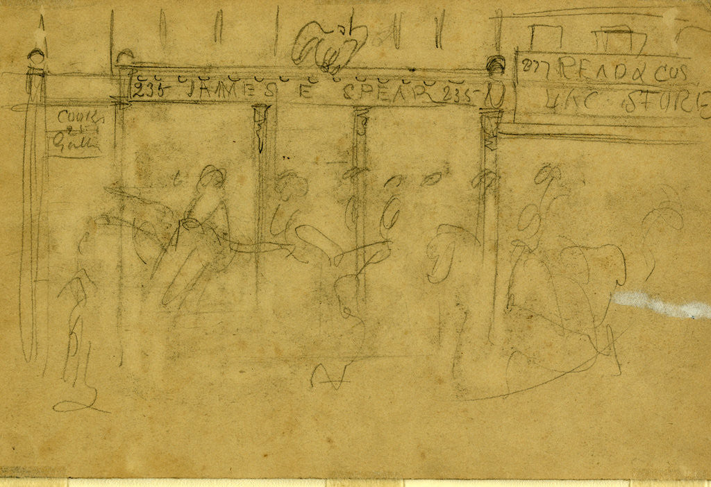 Detail of Storefronts by Alfred R Waud