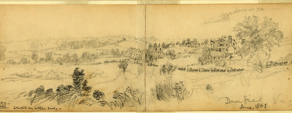 Detail of Dumfries, VA, June 1863 by Alfred R Waud