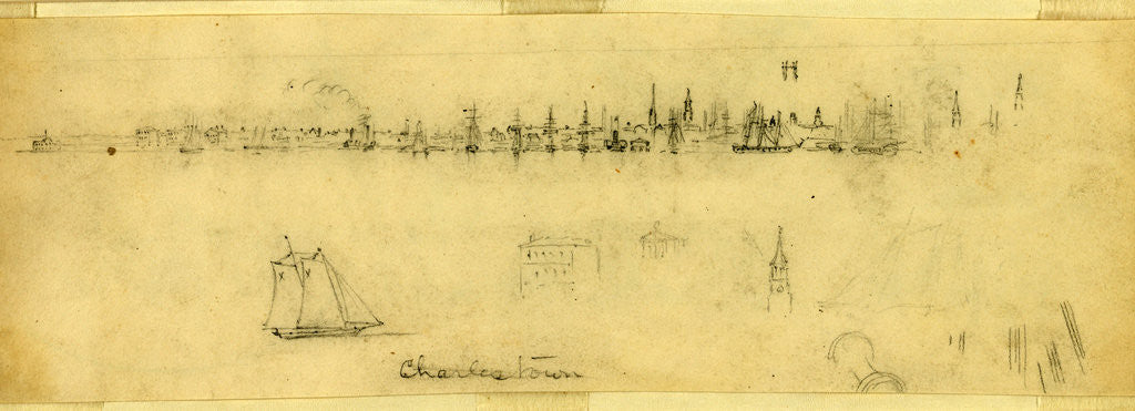 Detail of Charlestown by Alfred R Waud