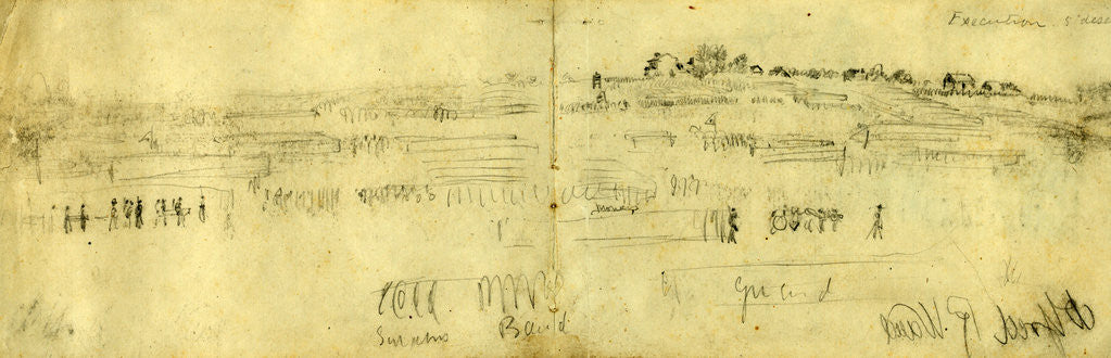 Detail of Execution 5 deserters by Alfred R Waud