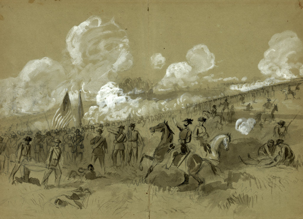 Detail of Colonel Burnside's brigade at Bull Run by Alfred R Waud