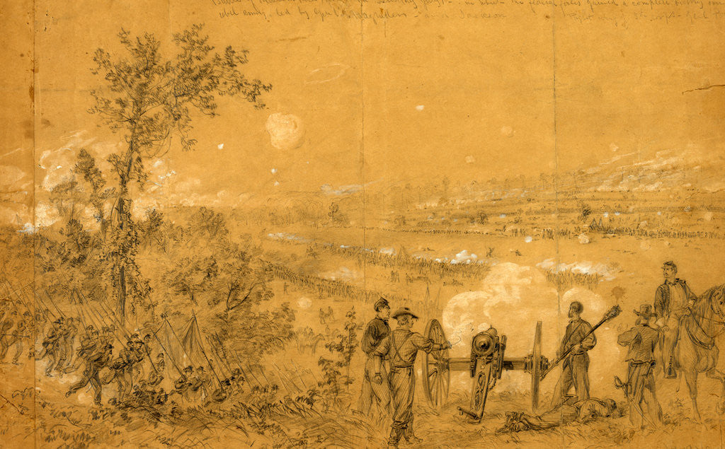 Detail of Battle of Malvern hills fought on Tuesday July 1st by Alfred R Waud