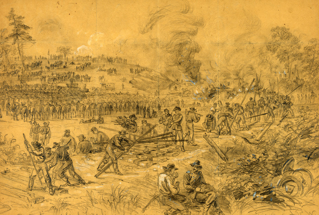 Detail of Destruction of Genl. Lees lines of Communication in Virginia by Genl. Wilson by Alfred R Waud