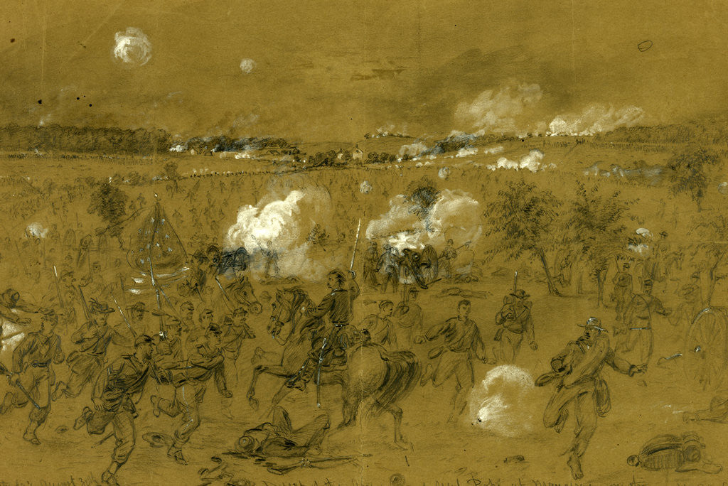 Detail of Defeat of the Army of Genl. Pope at Manassas on the Old Bull run battleground by Alfred R Waud