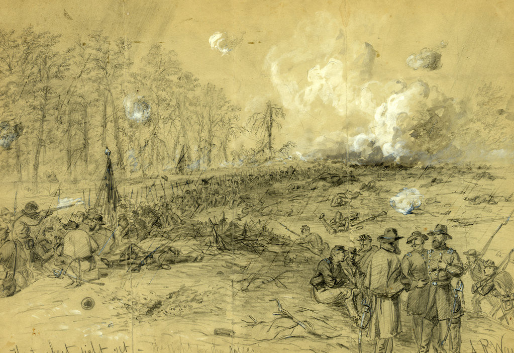 Detail of The toughest fight yet. The fight for the salient by Alfred R Waud