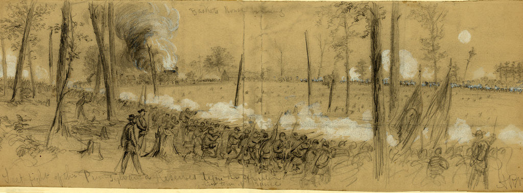 Detail of Grant's Great Campaign, Last fight of the Pennsylvania Reserves by Alfred R Waud