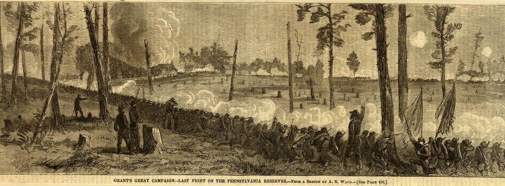 Detail of Last fight of the Pennsylvania Reserves before the expiration of their term of service by Alfred R Waud