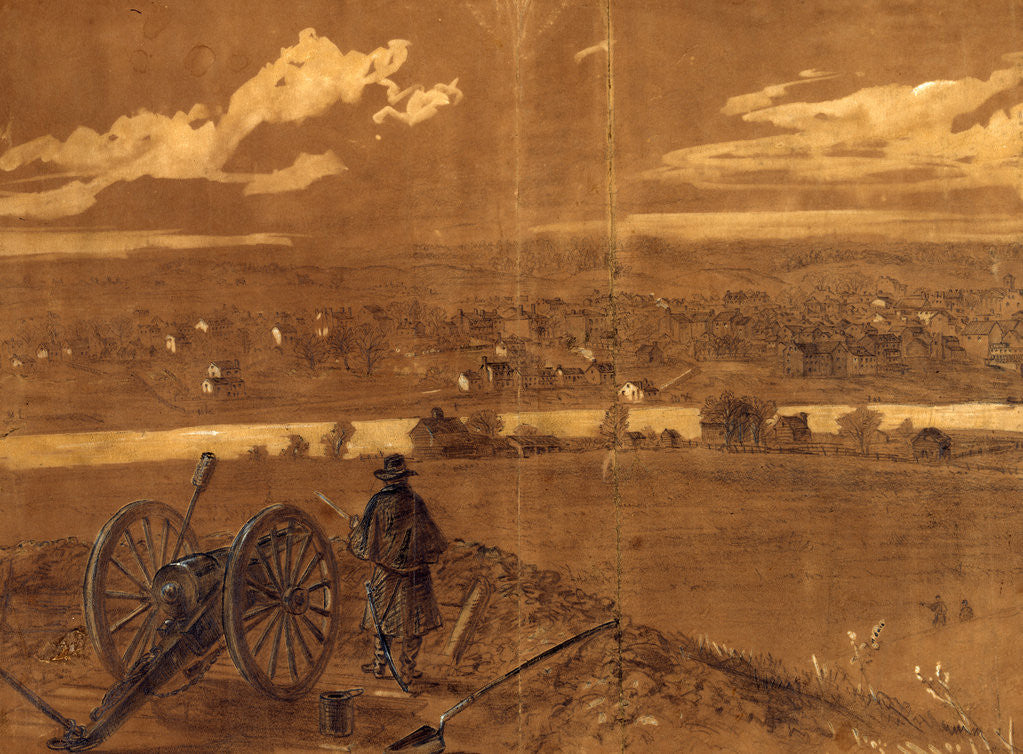 Detail of Fredericksburg, Va. by Alfred R Waud