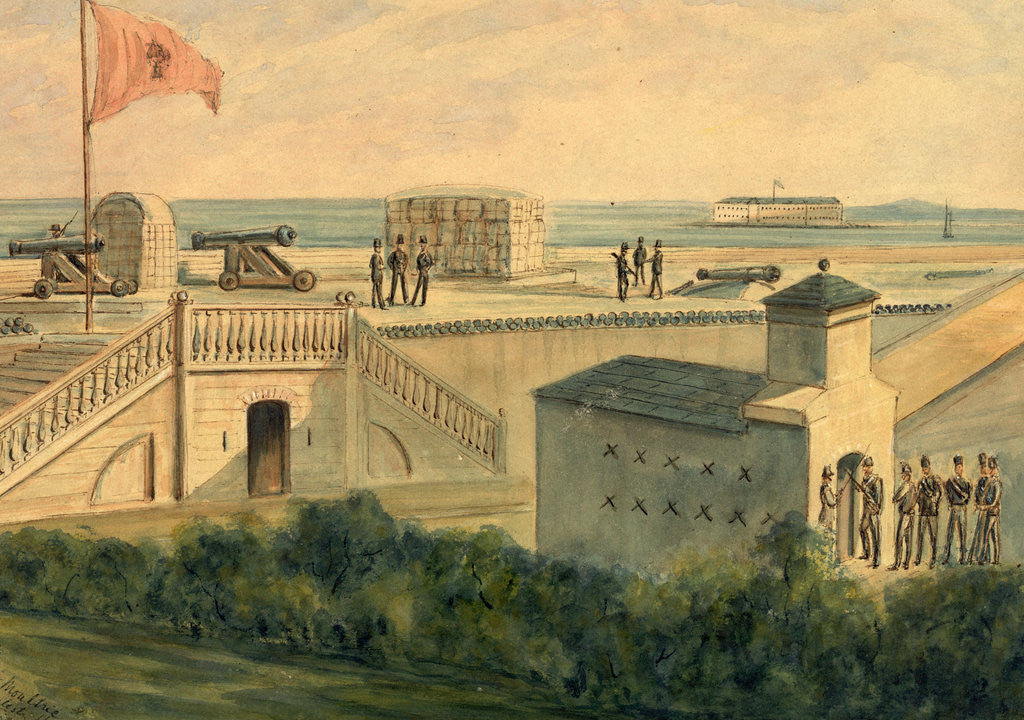 Detail of Fort Moultrie, Charleston Harbor by Alfred R Waud