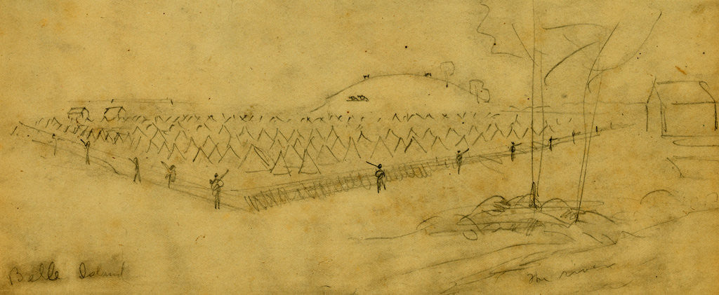 Detail of Belle Island by Alfred R Waud