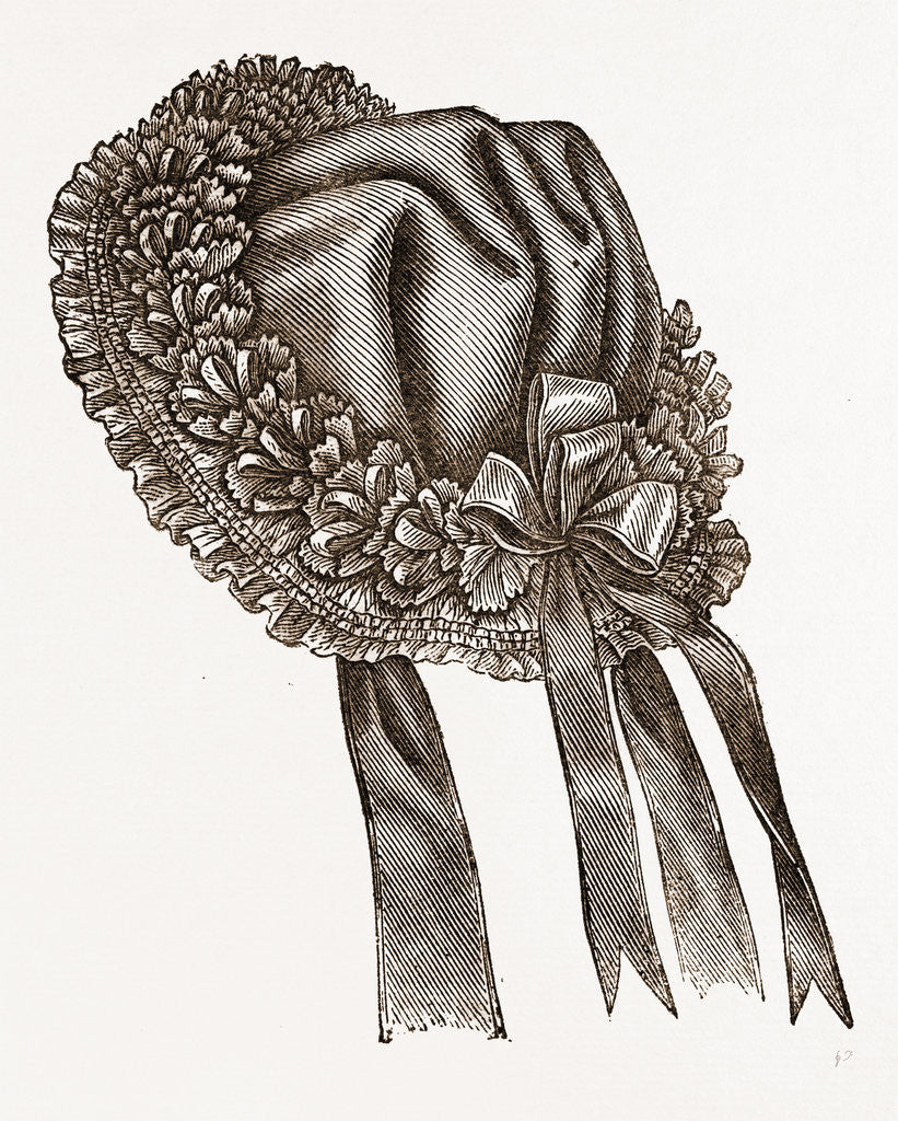 Detail of Back View Of Baby's Bonnet by Anonymous