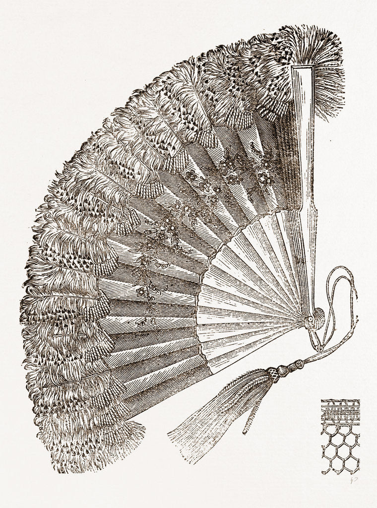 Detail of Dress Fan by Anonymous
