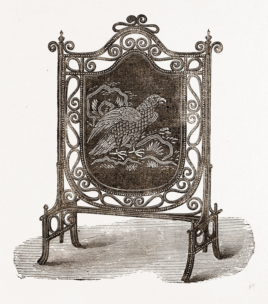 Detail of Fire-screen by Anonymous