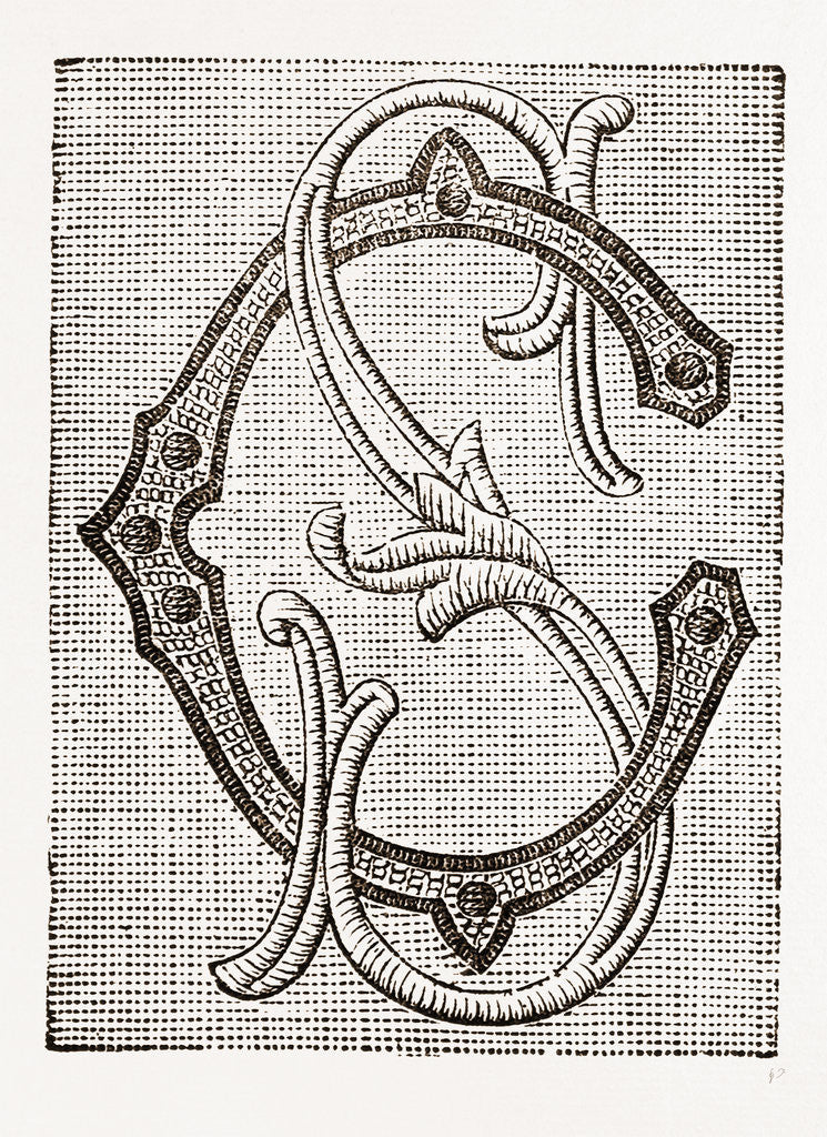 Detail of Monogram For Underlinen by Anonymous
