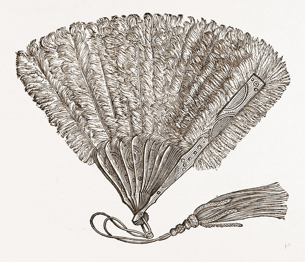 Detail of Fan For Evening Wear by Anonymous