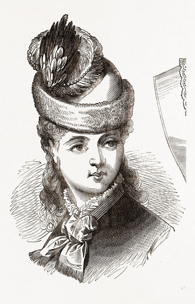 Detail of 19th Century Fashion, Bonnet by Anonymous