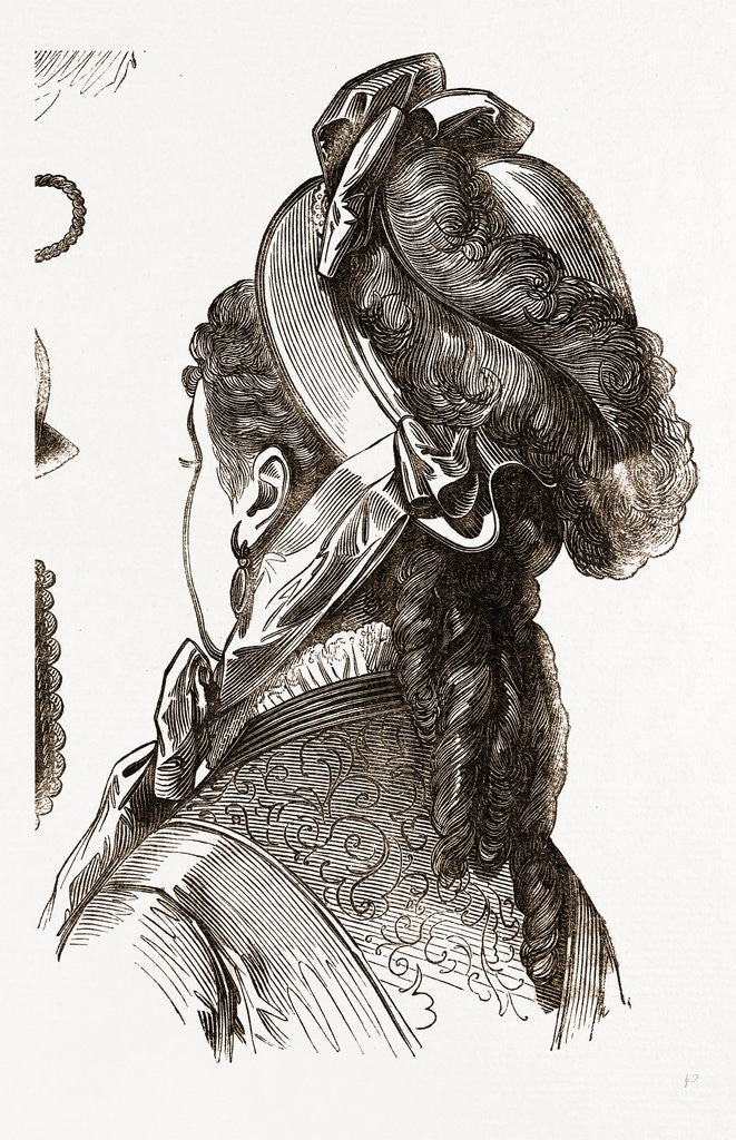 Detail of 19th Century Fashion, Bonnet by Anonymous
