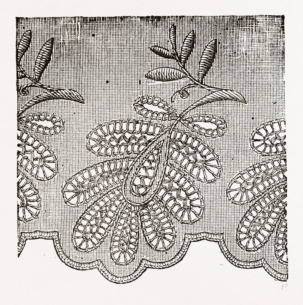 Detail of Embroidered Edging For Underlinen by Anonymous