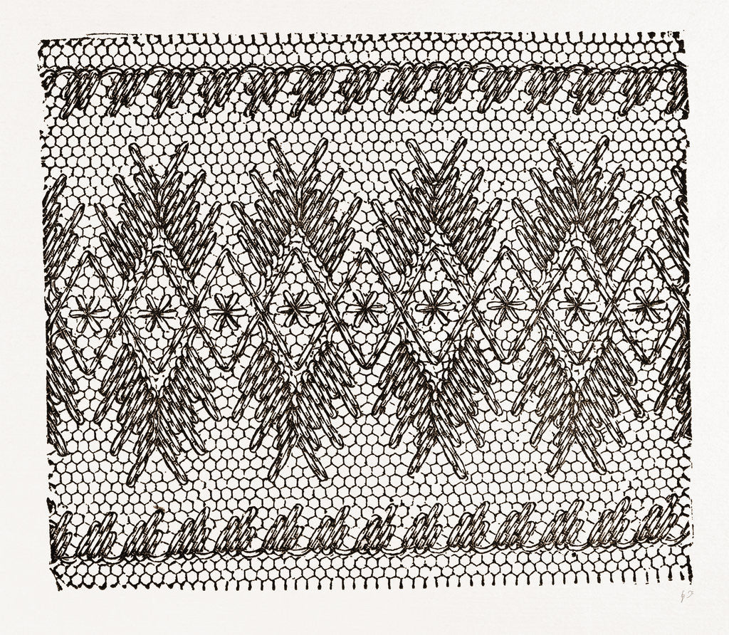 Detail of Design For. Darning On Net by Anonymous