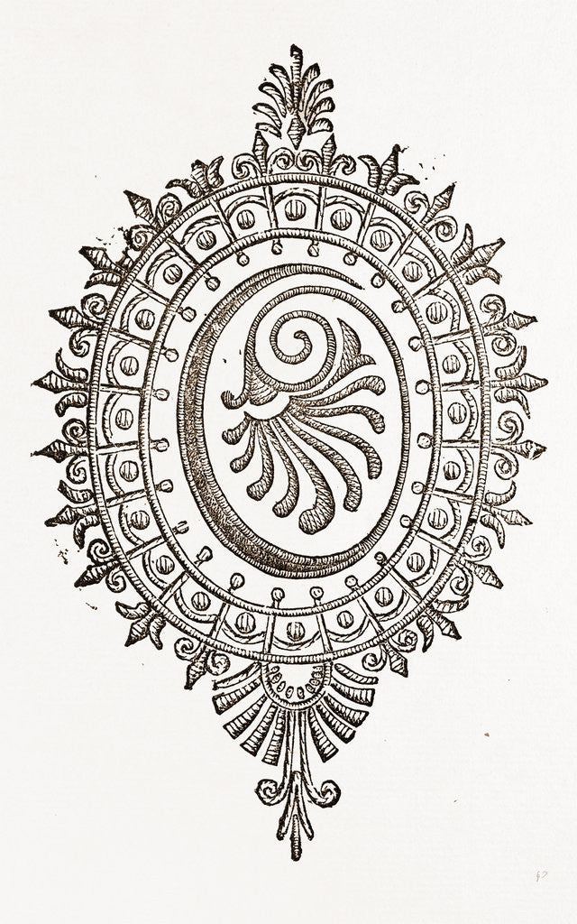 Detail of Initial For Handkerchiefs (o) by Anonymous