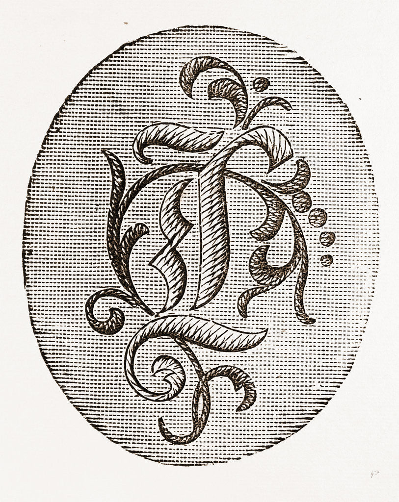 Detail of 2 3 Initial For Underlinen by Anonymous