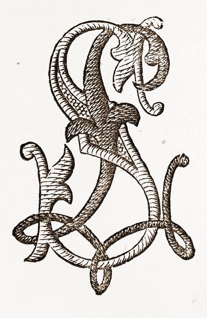 Detail of Monogram For Handkerchiefs (s. L.) by Anonymous