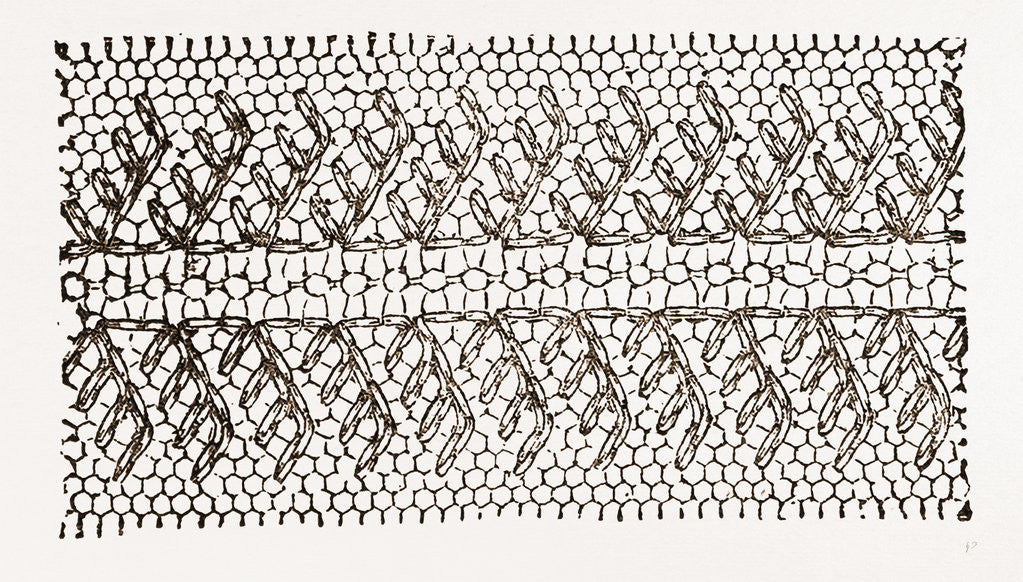 Detail of Design For Darning On Net by Anonymous