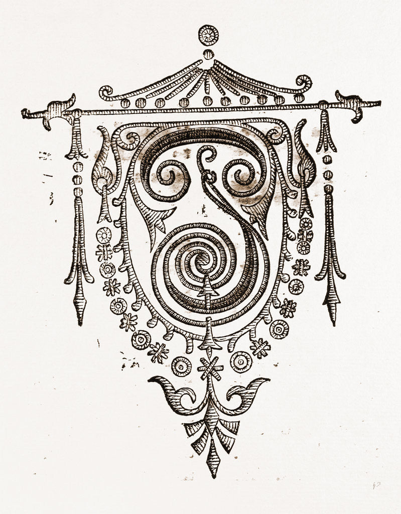 Detail of Monogram (t) by Anonymous