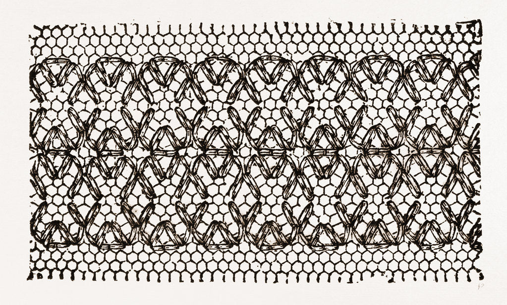 Detail of Design For Darning On Net by Anonymous