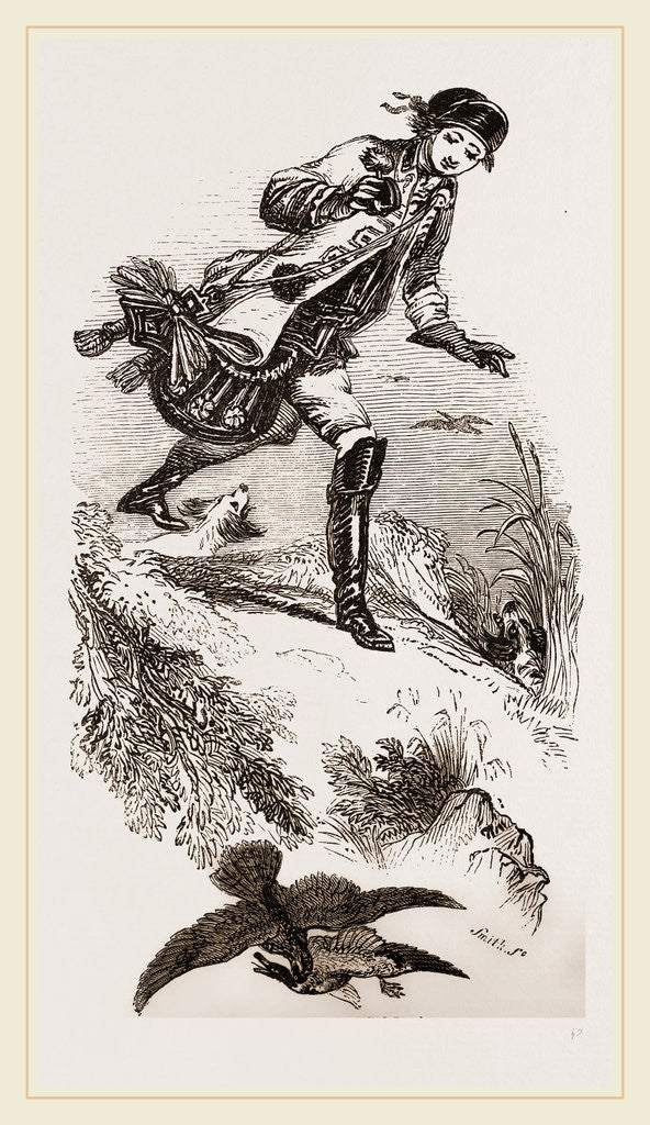 Detail of Hawking for Wild-Ducks by Anonymous