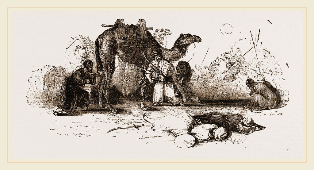 Detail of Attack by Arab Robbers by Anonymous
