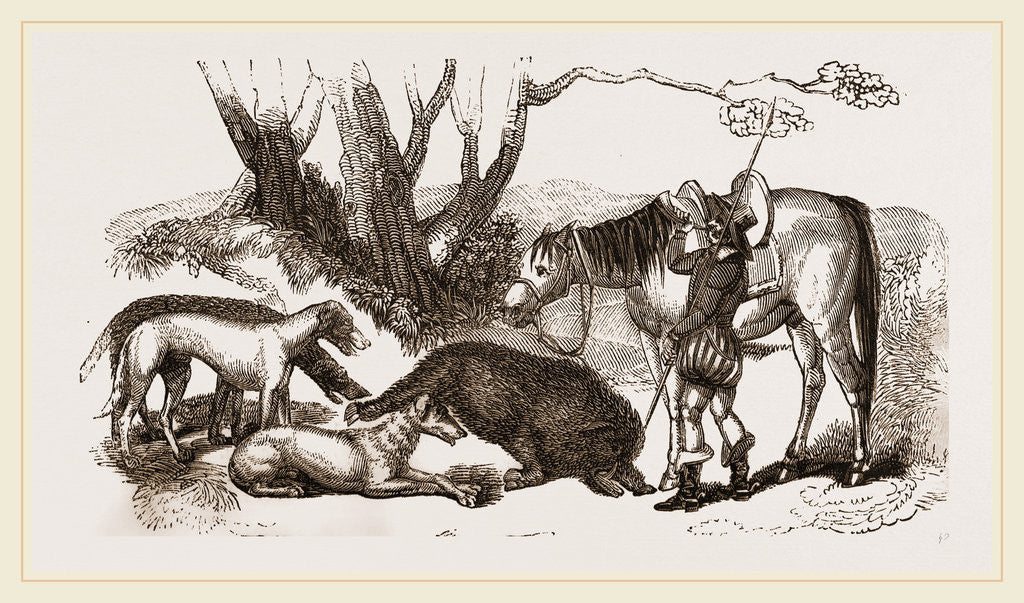 Detail of Boar Hunt by Anonymous