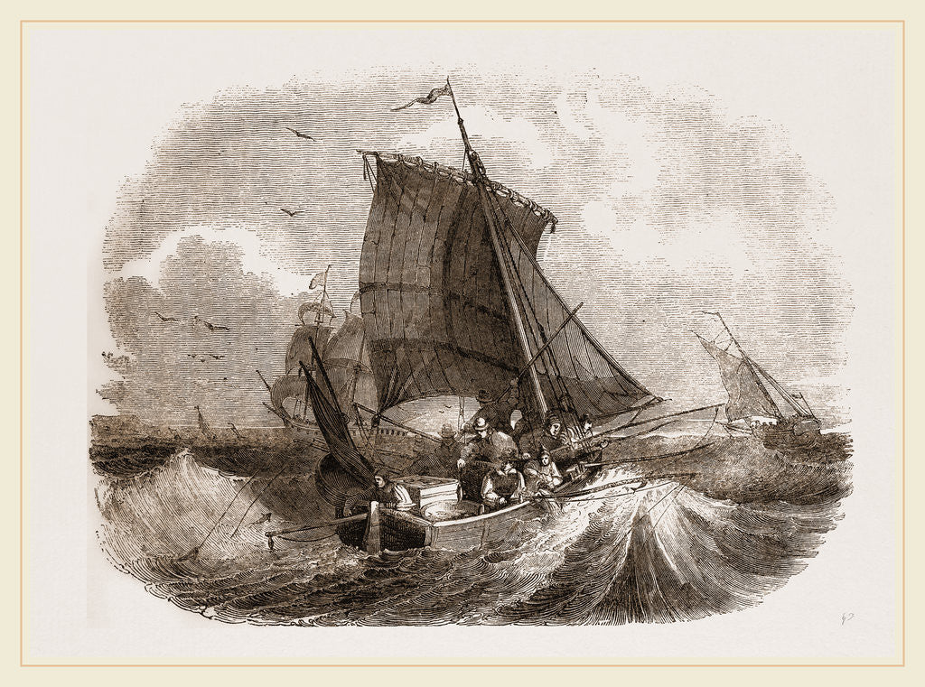 Detail of French boat angling for Mackerel by Anonymous