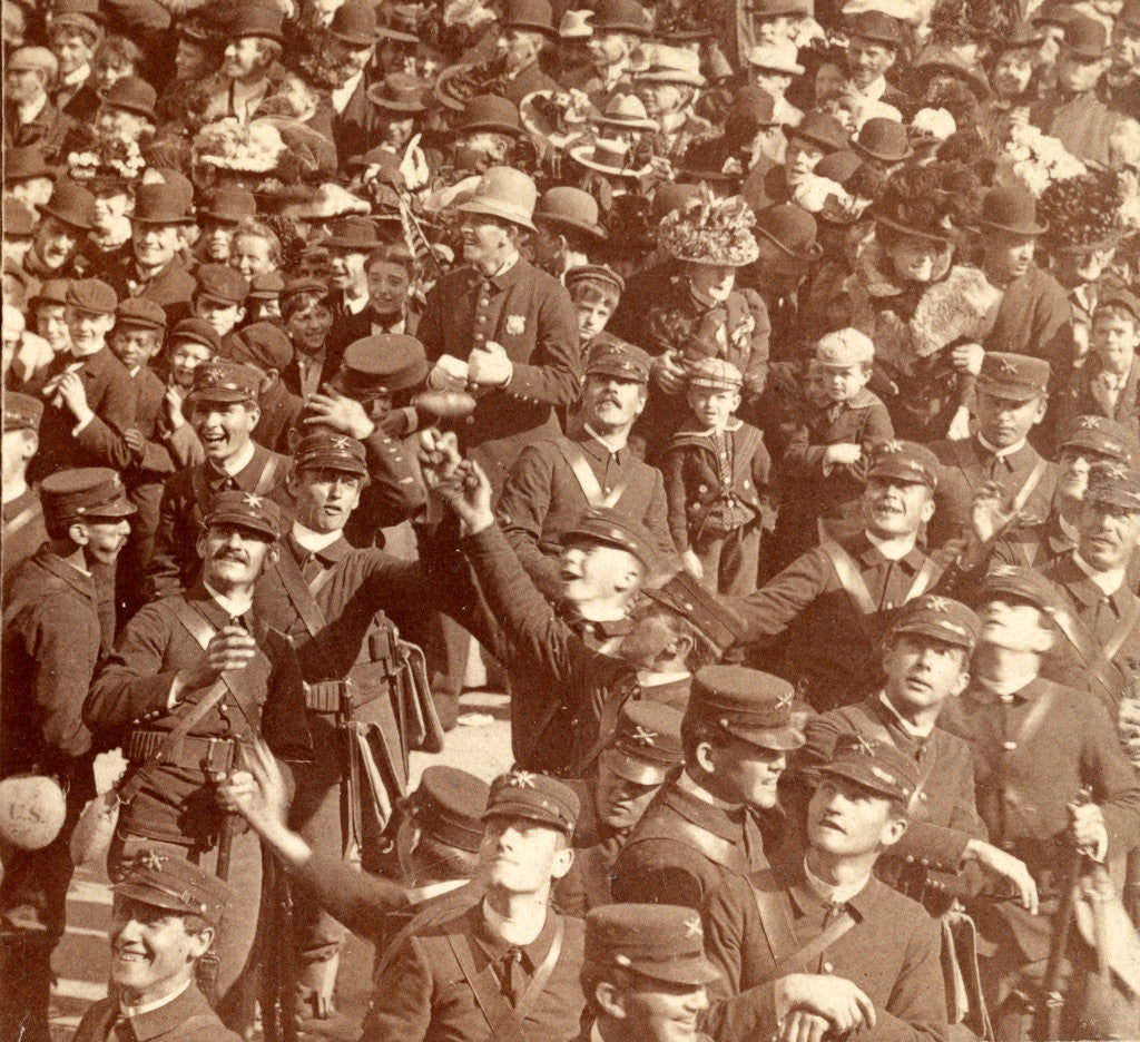 Detail of Soldiers at the Dewey Parade, New York, US. 1899 by Anonymous